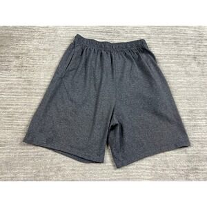 Hanes Shorts Mens Large Grey Jersey Athletic Lounge Elastic Waist Heathered 6in